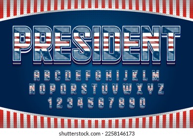 decorative president's day editable text effect vector