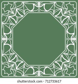 decorative print frame for textile. vector illustration