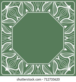 decorative print frame for textile. vector illustration