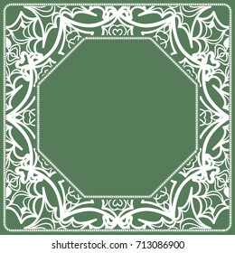 decorative print frame for textile. vector illustration