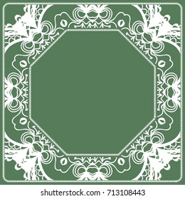 decorative print frame for textile. vector illustration