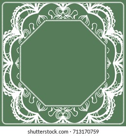 decorative print frame for textile. vector illustration
