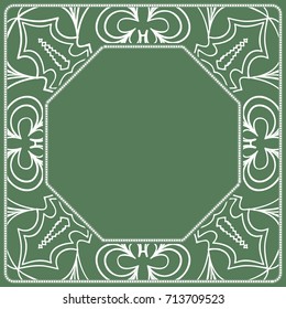 decorative print frame for textile. vector illustration