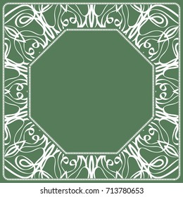 decorative print frame for textile. vector illustration