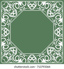 decorative print frame for textile. vector illustration