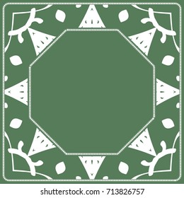 decorative print frame for textile. vector illustration