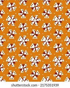 Decorative print. Geometric pattern. Seamless vector background.