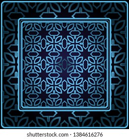 Decorative print with geometric pattern. Vector illustration.