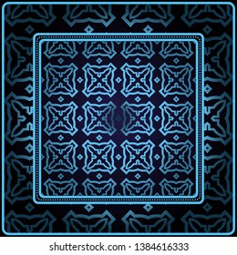 Decorative print with geometric pattern. Vector illustration.