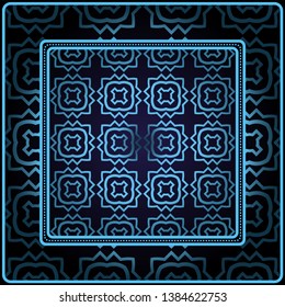 Decorative print with geometric pattern. Vector illustration.