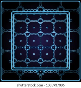 Decorative print with geometric pattern. Vector illustration.