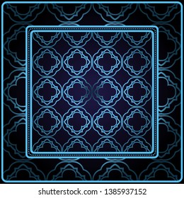 Decorative print with geometric pattern. Vector illustration.