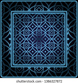 Decorative print with geometric pattern. Vector illustration.