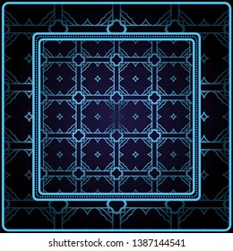 Decorative print with geometric pattern. Vector illustration.