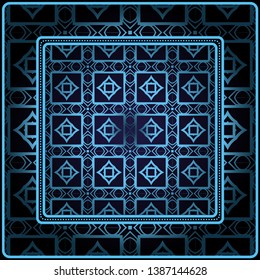 Decorative print with geometric pattern. Vector illustration.