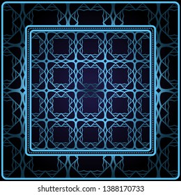 Decorative print with geometric pattern. Vector illustration.