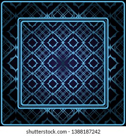 Decorative print with geometric pattern. Vector illustration.