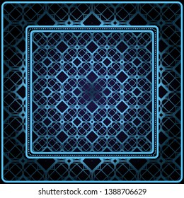 Decorative print with geometric pattern. Vector illustration.