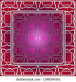 Decorative print with geometric pattern. Vector illustration.