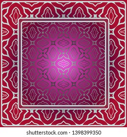 Decorative print with geometric pattern. Vector illustration.