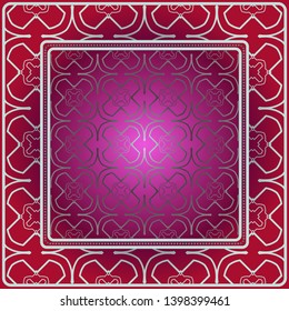Decorative print with geometric pattern. Vector illustration.