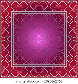 Decorative print with geometric pattern. Vector illustration.