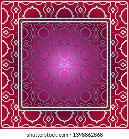 Decorative print with geometric pattern. Vector illustration.
