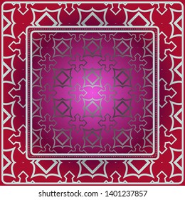 Decorative print with geometric pattern. Vector illustration.