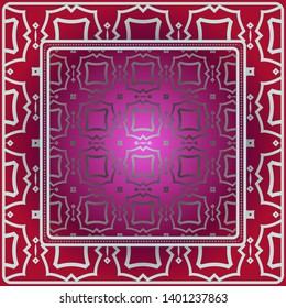 Decorative print with geometric pattern. Vector illustration.