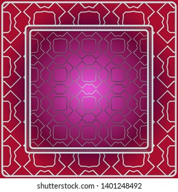 Decorative print with geometric pattern. Vector illustration.