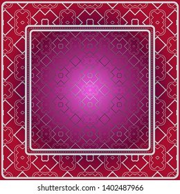 Decorative print with geometric pattern. Vector illustration.