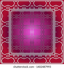 Decorative print with geometric pattern. Vector illustration.