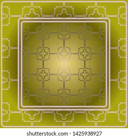 Decorative print with geometric pattern. Vector illustration.