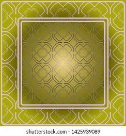 Decorative print with geometric pattern. Vector illustration.