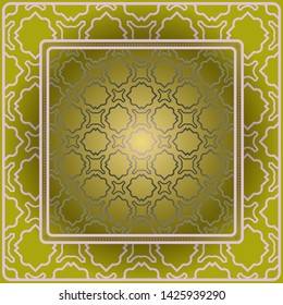 Decorative print with geometric pattern. Vector illustration.