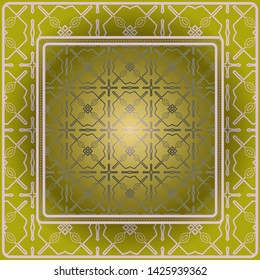 Decorative print with geometric pattern. Vector illustration.