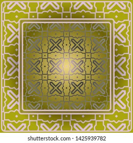 Decorative print with geometric pattern. Vector illustration.