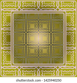 Decorative print with geometric pattern. Vector illustration.