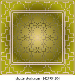 Decorative print with geometric pattern. Vector illustration.