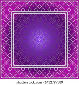 Decorative print with geometric pattern. Vector illustration.