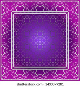 Decorative print with geometric pattern. Vector illustration.