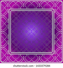 Decorative print with geometric pattern. Vector illustration.