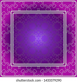 Decorative print with geometric pattern. Vector illustration.