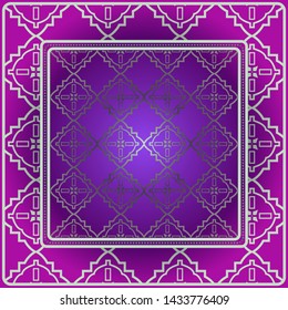 Decorative print with geometric pattern. Vector illustration.