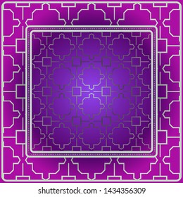 Decorative print with geometric pattern. Vector illustration.