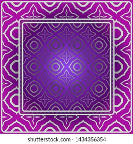 Decorative print with geometric pattern. Vector illustration.