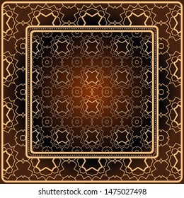 Decorative print with geometric pattern. Vector illustration.