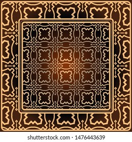 Decorative print with geometric pattern. Vector illustration.