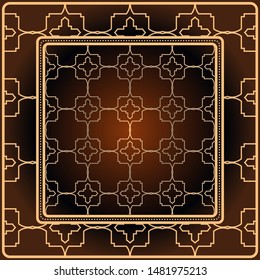 Decorative print with geometric pattern. Vector illustration.