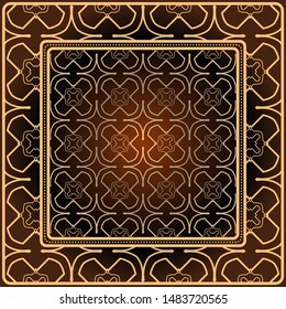 Decorative print with geometric pattern. Vector illustration.